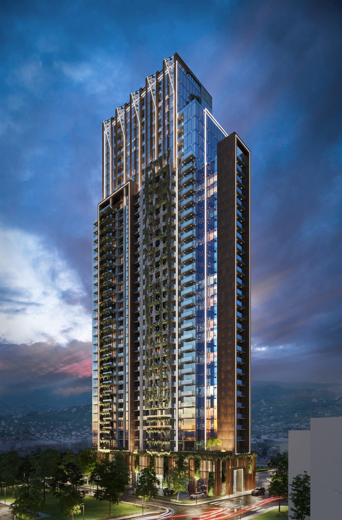 ONE Tower z ulice